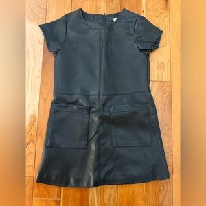 Habitual Girl Black Faux Leather Dress size 4t